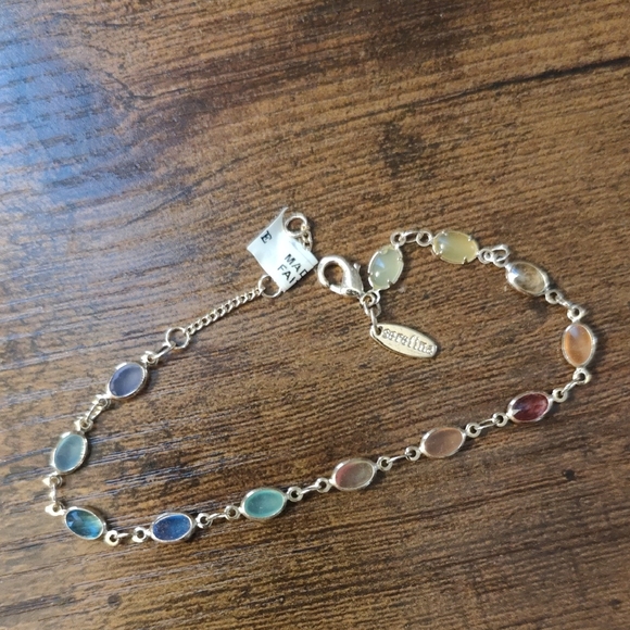 Silver Multi-Gemstone Bracelet - Picture 1 of 1